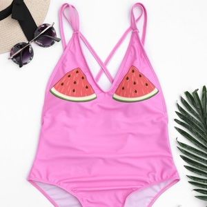 ADORABLE watermelon 1 piece bathing suit